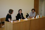 Anna-Lena Wenzel, Brigitte Franzen und Friedrich von Borries beim Podiumsgespräch; ; Foto: Imke Sommer