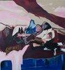 Juno Rothaug: Bei Katze Umdrehen, 2021, Acryl und Öl auf Leinwand, 160 x 170 cm