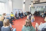 Workshop with the documenta 15 curators ruangrupa at the HFBK Hamburg, 2021; Foto: Tim Albrecht