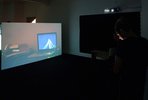 Katja Lell, »39 seconds latency time«, 2017, HD-Video, Farbe, Ton, 9 Min., Ausstellungsansicht; Foto: Imke Sommer