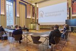 Workshop mit dem Aktionsnetzwerk Nachhaltigkeit am 19. Januar 2022 in der Aula der HFBK; photo: Tim Albrecht